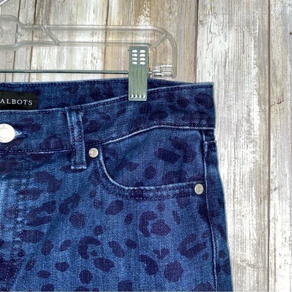 Talbots Blue Leopard Slim Ankle Jeans - Picture 7 of 8